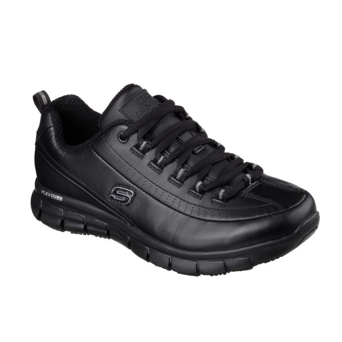 Chaussures de travail SKECHERS en cuir, antidérapantes
