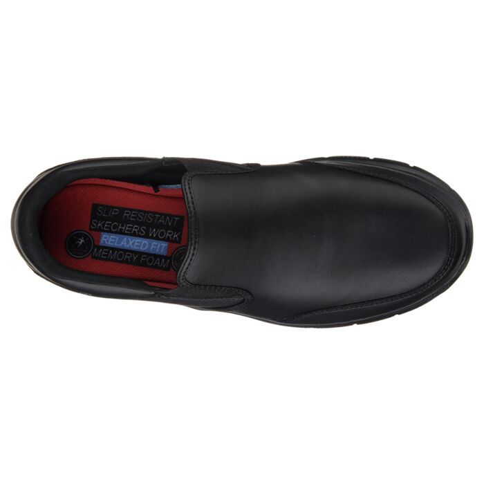 SKECHERS Herren-Slippers, Arbeitsschuhe, Leder