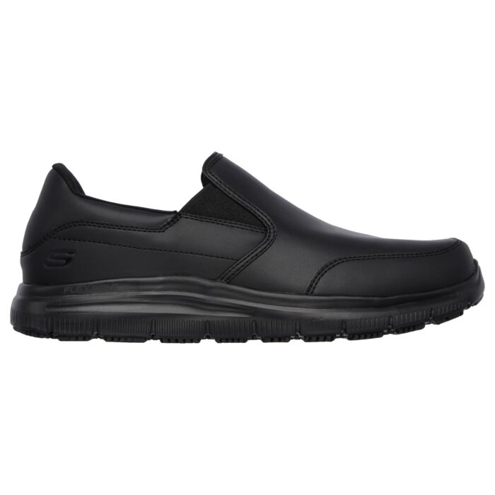 SKECHERS Herren-Slippers, Arbeitsschuhe, Leder