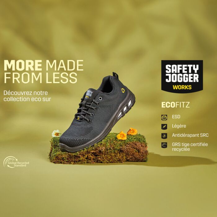 Safety Jogger Chaussure de sécurité ECOFITZ LOW, tige recyclée