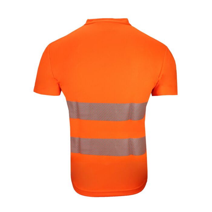 Warnshirt mit V-Ausschnitt, Brusttasche und Reflexstreifen