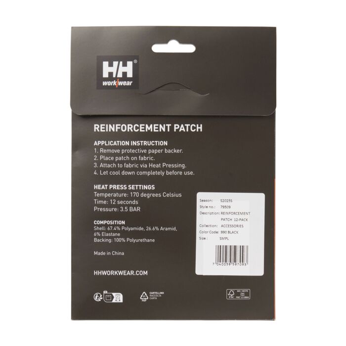 Patches de renforcement Helly Hansen, noir