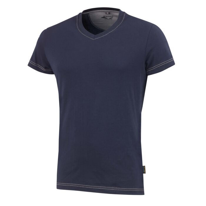 Wikland Damen-T-Shirt mit V-Ausschnitt, tailliert marine
