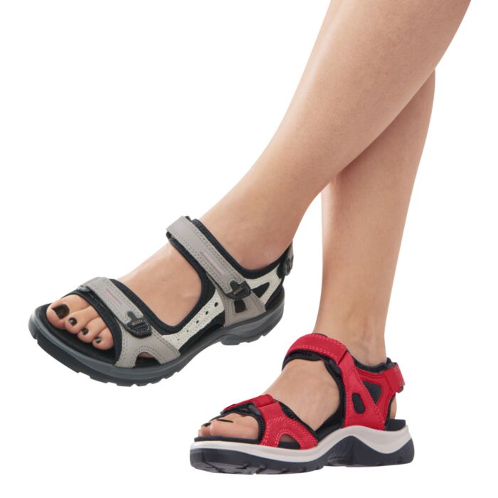 ECCO Sandales en nubuck et fermeture velcro