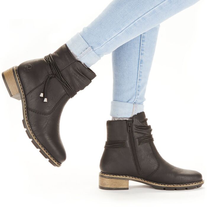 RIEKER Bottines pour dames, matière souple
