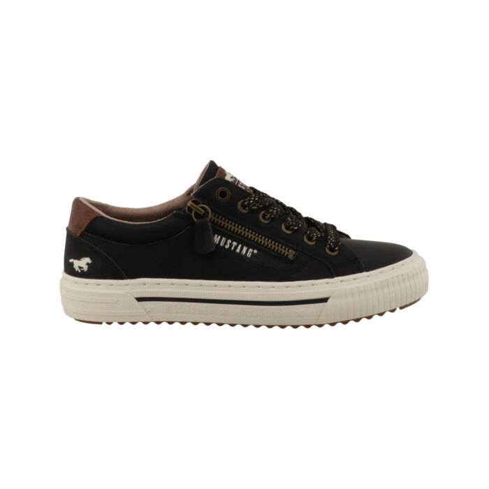 MUSTANG Sneaker Damen, Softmaterial mit Seitenreissverschluss