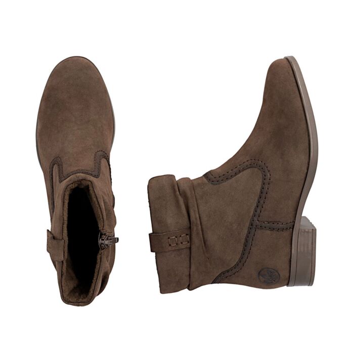 RIEKER Stiefelette Damen, Softmaterial mit Wechselfussbett