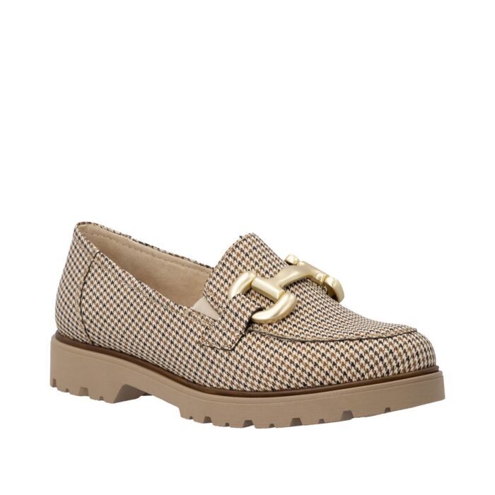 RIEKER Trotteur Damen, Velourssoftmaterial mit Lederfussbett