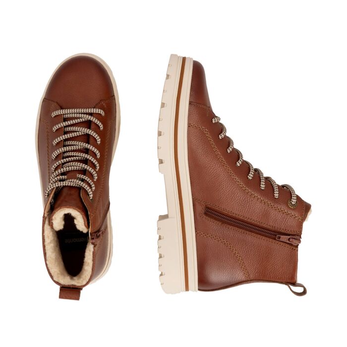 REMONTE Schnürstiefel Damen, Glattleder mit REMONTE TEX-Membran