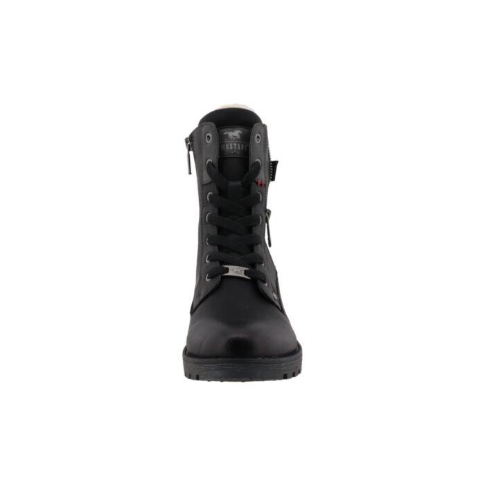 MUSTANG Schnürstiefelette Damen, Softmaterial-Mix mit Warmfutter