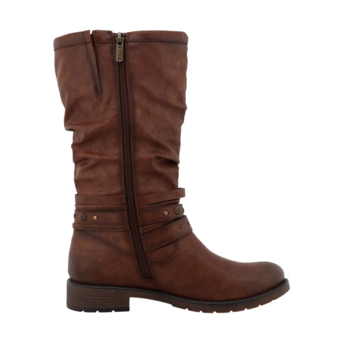 MUSTANG Botte femme à tige haute, matière souple avec doublure chaude