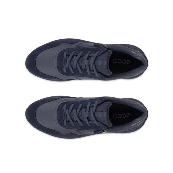 ECCO Sneaker femme, cuir nappa avec fermeture à glissière latérale