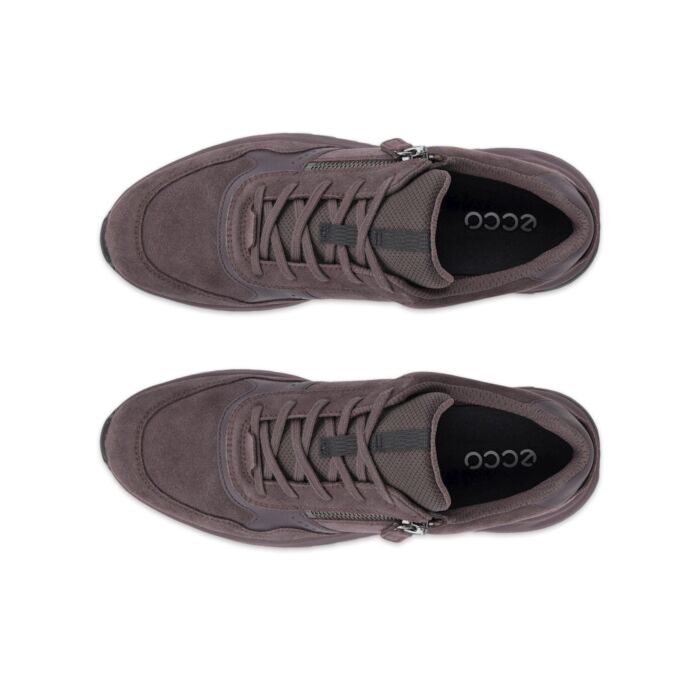 ECCO Sneaker femme, cuir nappa avec fermeture à glissière latérale