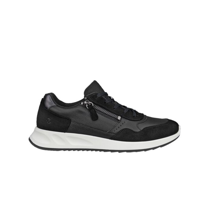 ECCO Sneaker femme, cuir nappa avec fermeture à glissière latérale