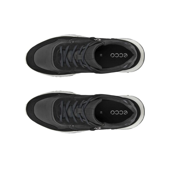 ECCO Sneaker femme, cuir nappa avec fermeture à glissière latérale