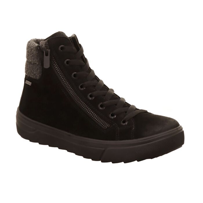 LEGERO Bottine à lacets femme, cuir velours avec membrane Gore-Tex