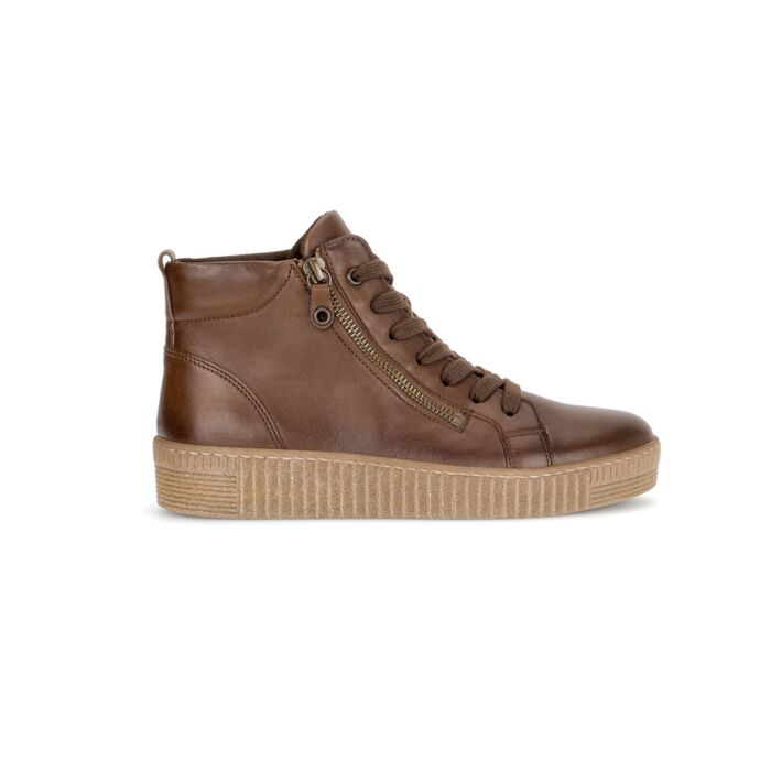 GABOR Mid Cut Sneaker Damen, Nappaleder mit Seitenreissverschluss
