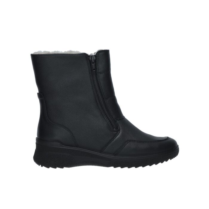 ARA Stiefel Damen, grobnarbiges Leder mit Lammfellfutter