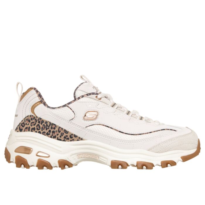 SKECHERS Chaussure à lacets femme D'lites, cuir avec semelle Air-Cooled Memory Foam