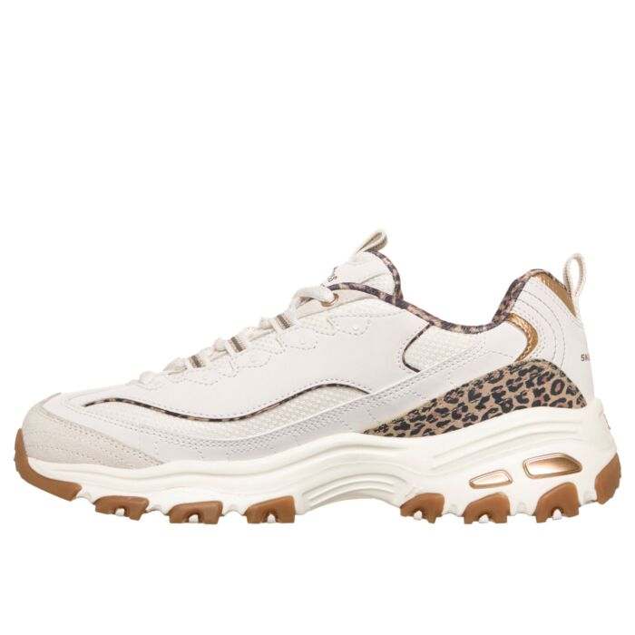 SKECHERS Chaussure à lacets femme D'lites, cuir avec semelle Air-Cooled Memory Foam