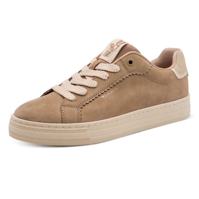 TAMARIS Sneaker Damen, Materialmix mit Plateausohle