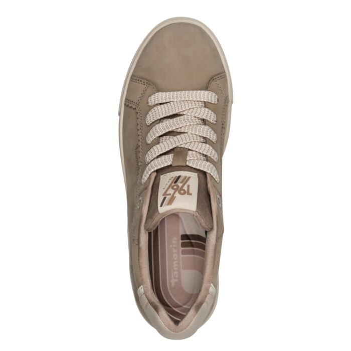 TAMARIS Sneaker Damen, Materialmix mit Plateausohle