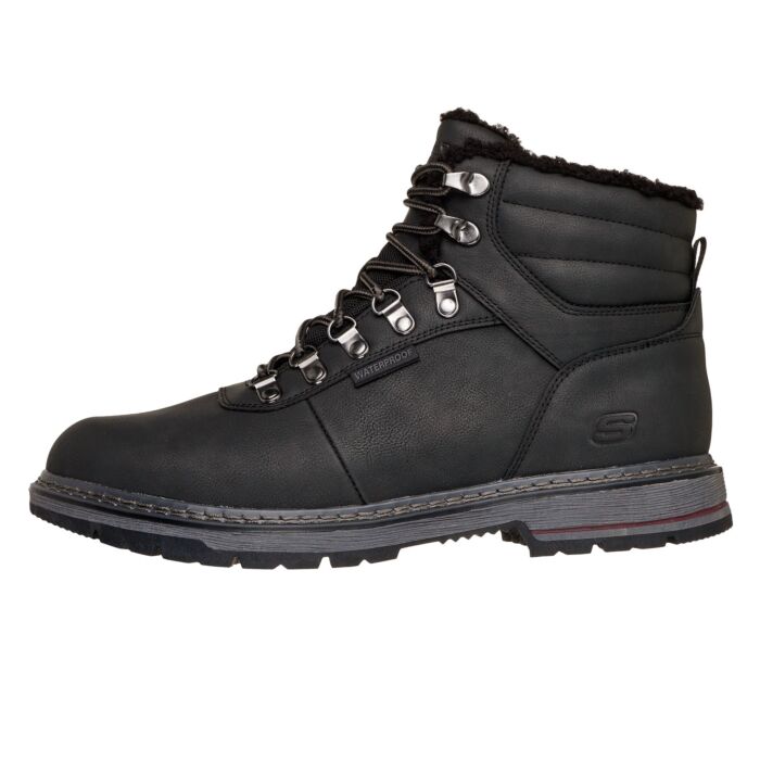 SKECHERS Bottes à lacets pour hommes, doublées et hydrofuges