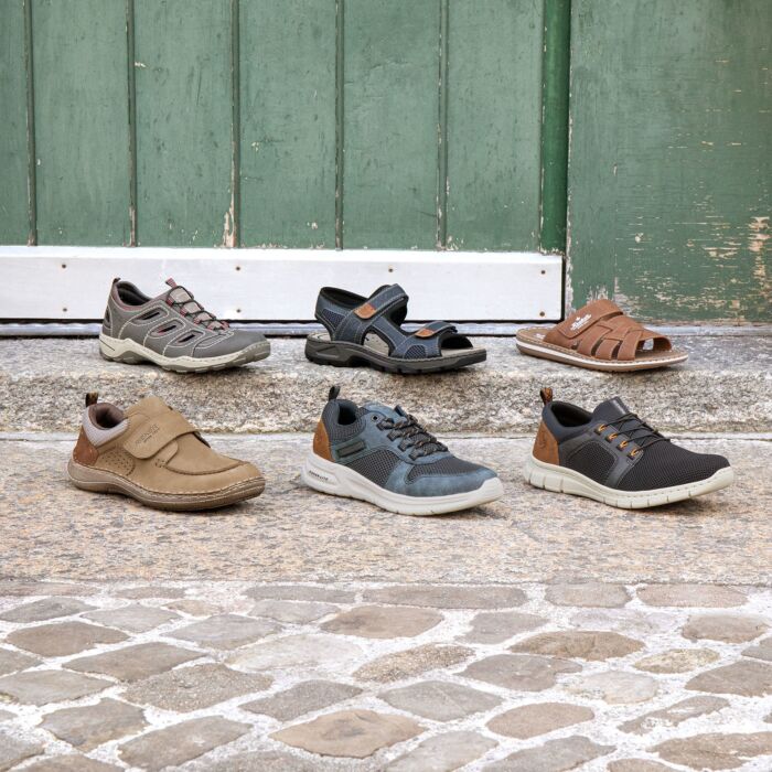 Rieker chaussures à enfiler pour hommes, confort flexible