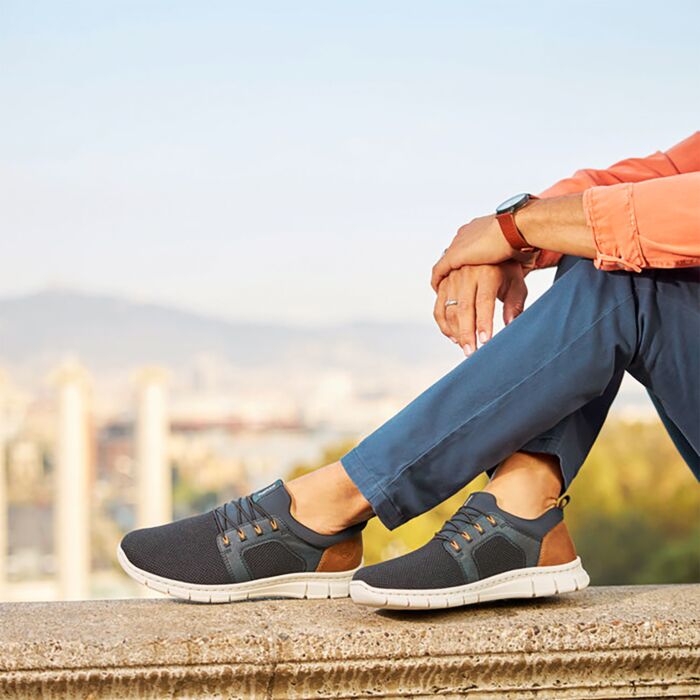 Rieker chaussures à enfiler pour hommes, confort flexible