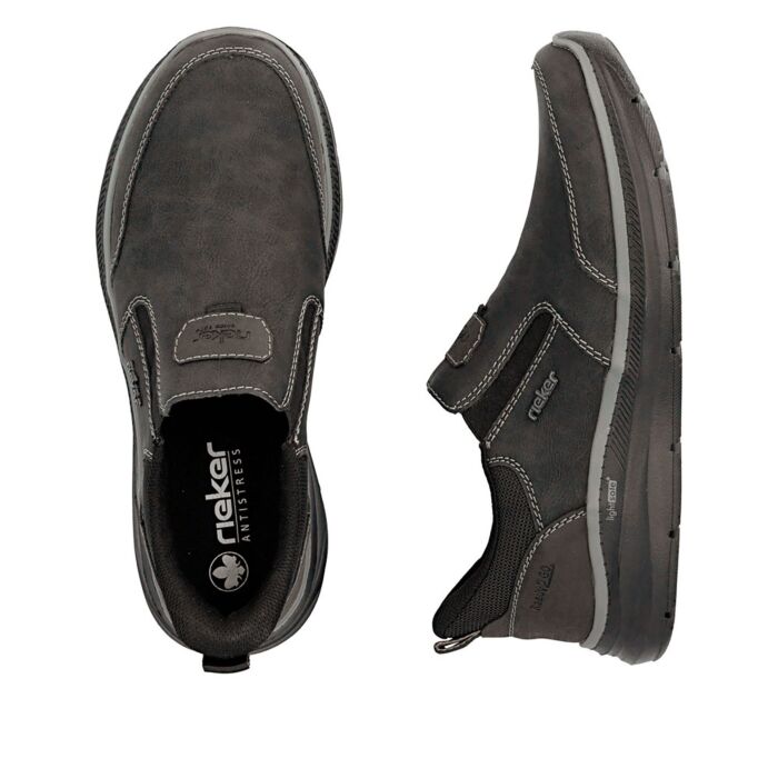 RIEKER Ready2Go Chaussure à enfiler homme, matière synthétique aspect cuir