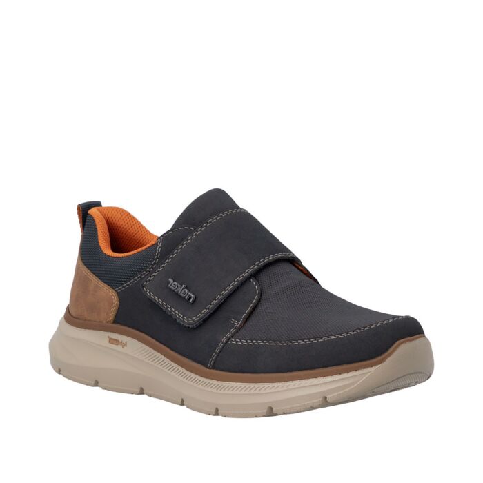 RIEKER Chaussure à scratch homme, matière souple