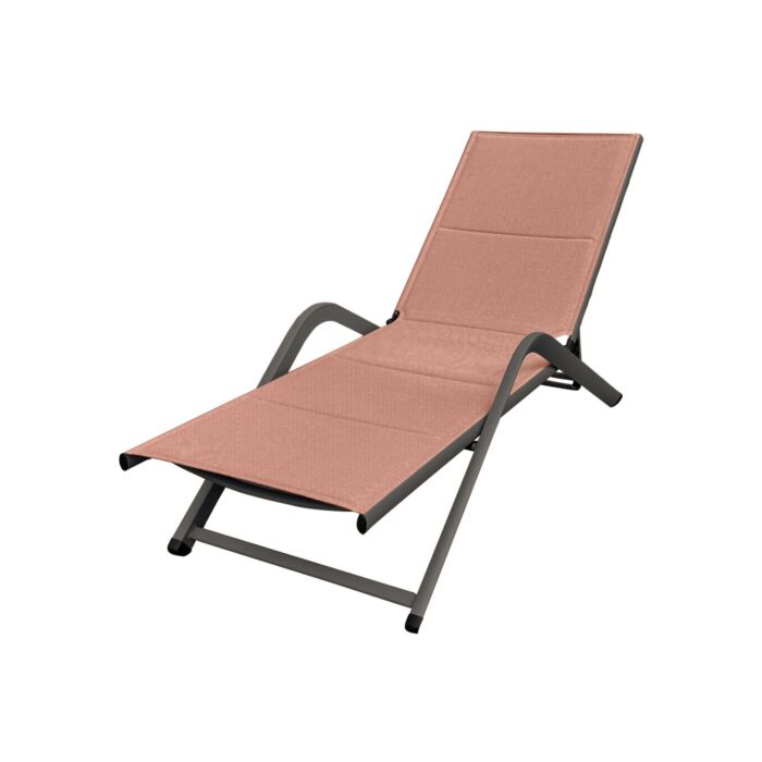 Chaise longue «River», structure en aluminium, dossier réglable