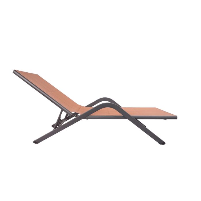 Chaise longue «River», structure en aluminium, dossier réglable