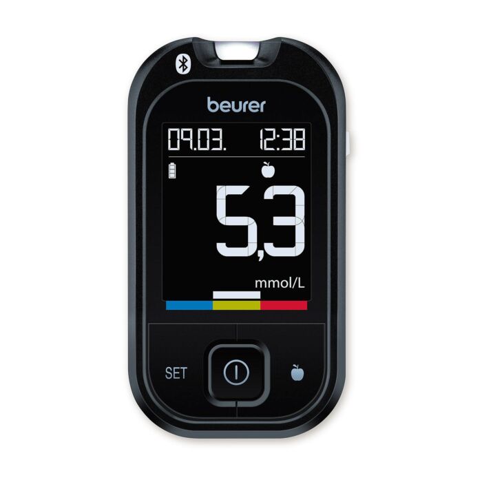 Lecteur de glycémie Beurer «GL 49», Bluetooth, kit de démarrage complet