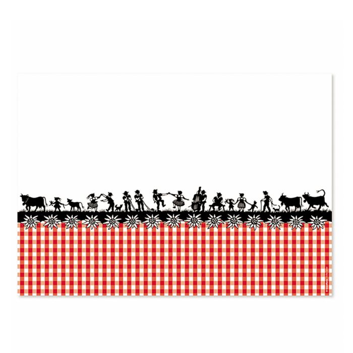 Set de table en papier «Swiss Tradition», 48 feuilles, motif découpé
