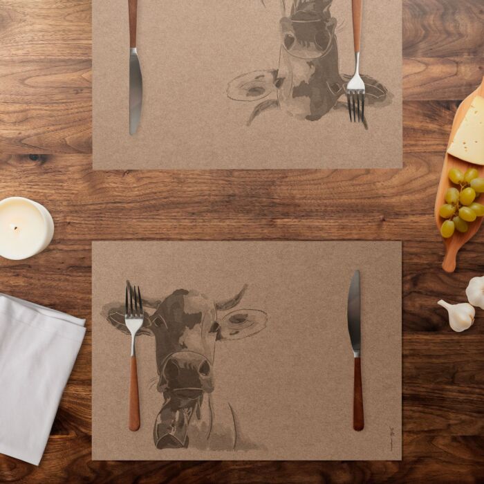 Papiertischset «Kraft Bella», 48 Blatt, Recyclingpapier