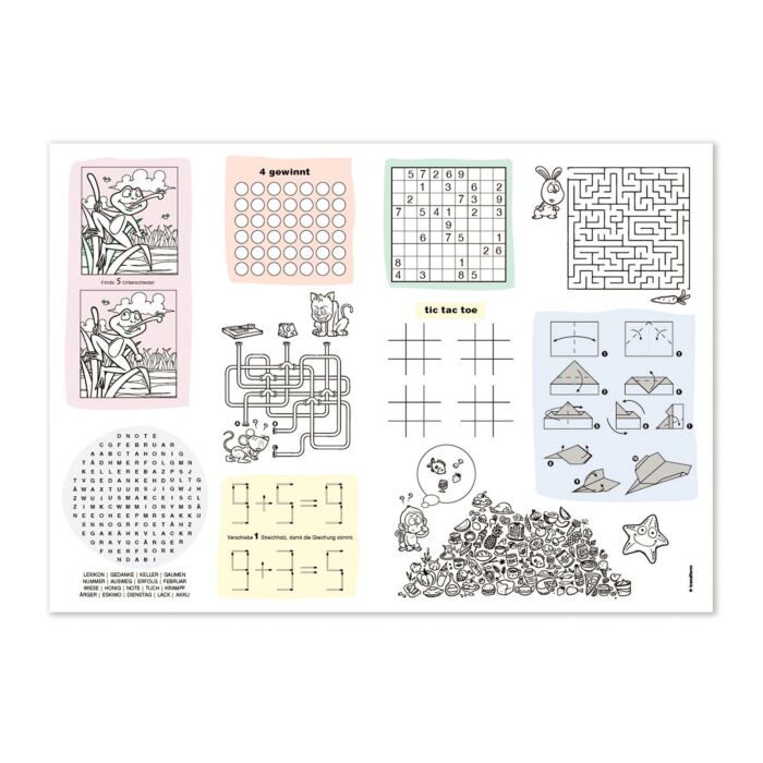 Set de table en papier «Family-Time», 48 feuilles, motifs familiaux