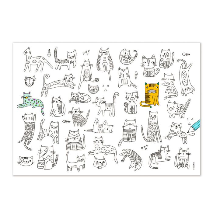 Set de table en papier «Family-Time», 48 feuilles, motifs familiaux