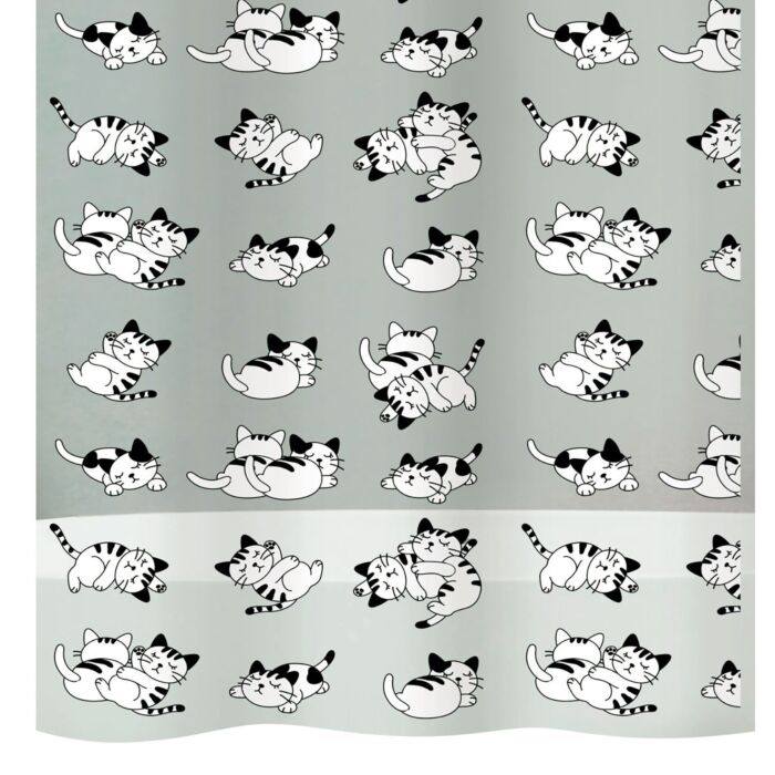 diaqua Duschvorhang «Cat», 180 x 200 cm, wasserabweisend