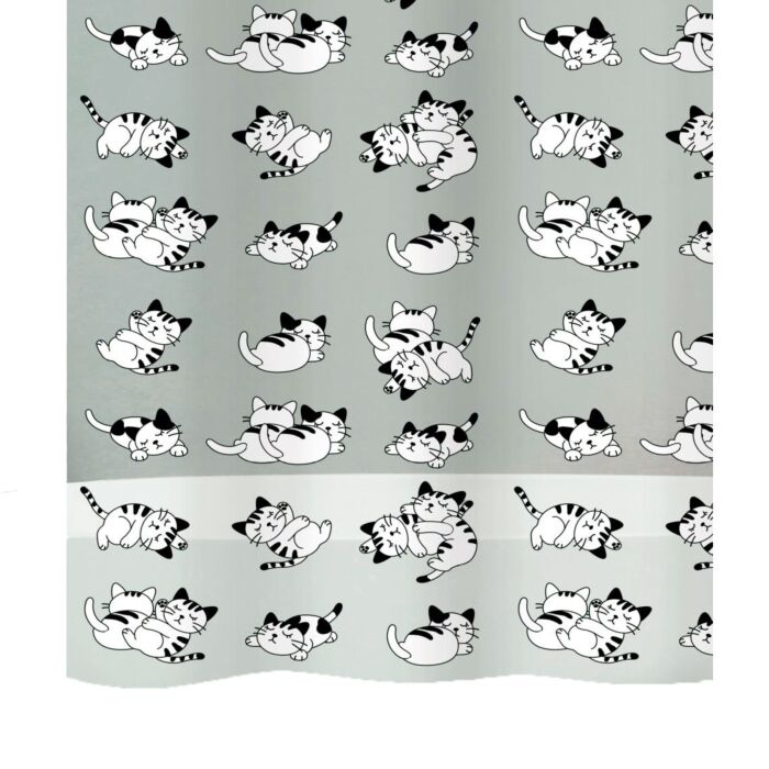 Rideau de douche diaqua «Cat», 180x200 cm, hydrofuge