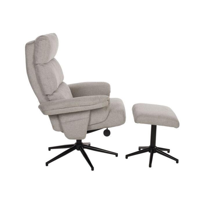 Relaxsessel Zalea, inkl. Hocker, anthrazit