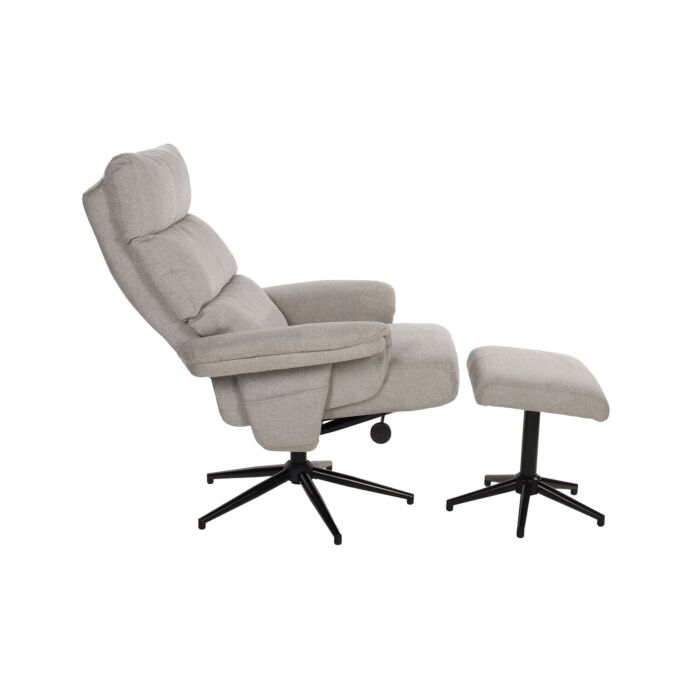 Relaxsessel Zalea, inkl. Hocker, anthrazit