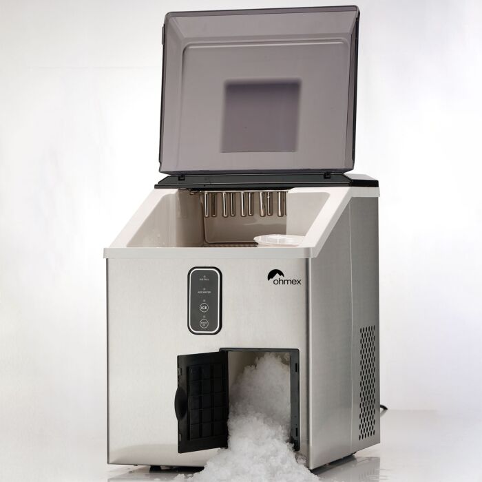 Ohmex Eismaschine mit Ice Crusher, 1,7 l Wassertank