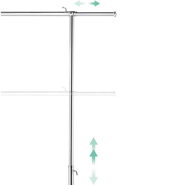 Portemanteau extensible sur roulettes