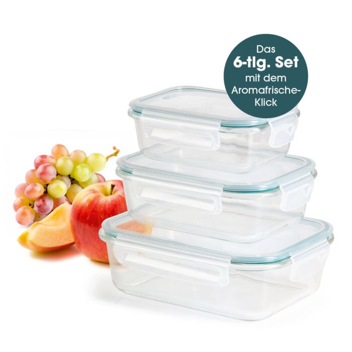 GOURMETmaxx Frischhaltedosen «Klick-It», 3-er Set