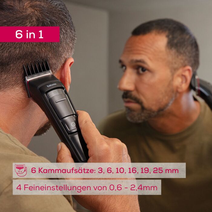Tondeuse à cheveux Beurer «MN5X», 6 accessoires, écran LED