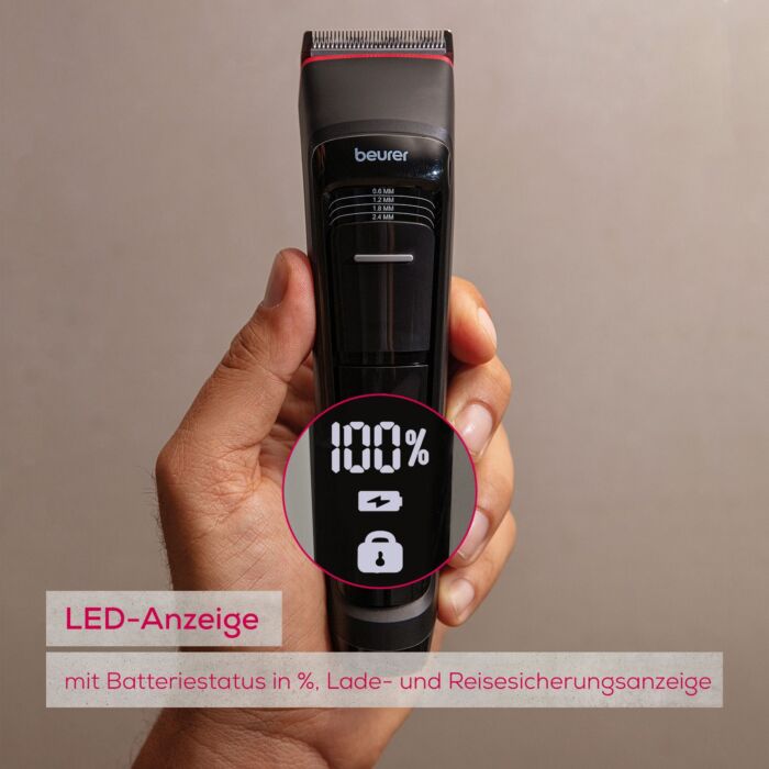 Tondeuse à cheveux Beurer «MN5X», 6 accessoires, écran LED
