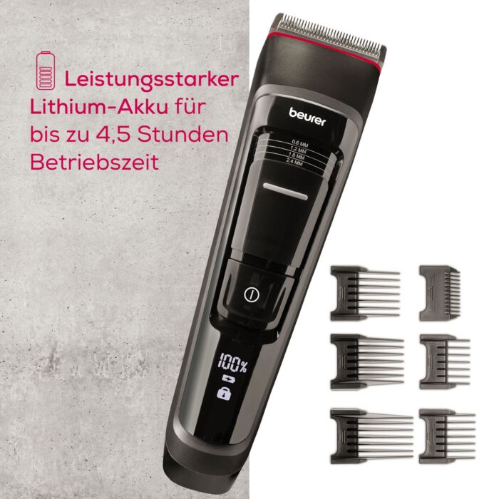 Tondeuse à cheveux Beurer «MN5X», 6 accessoires, écran LED