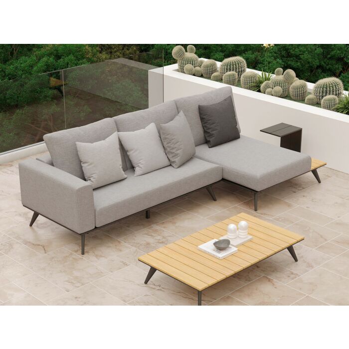 Gartenlounge «Jason», Teakholz, Armteil rechts