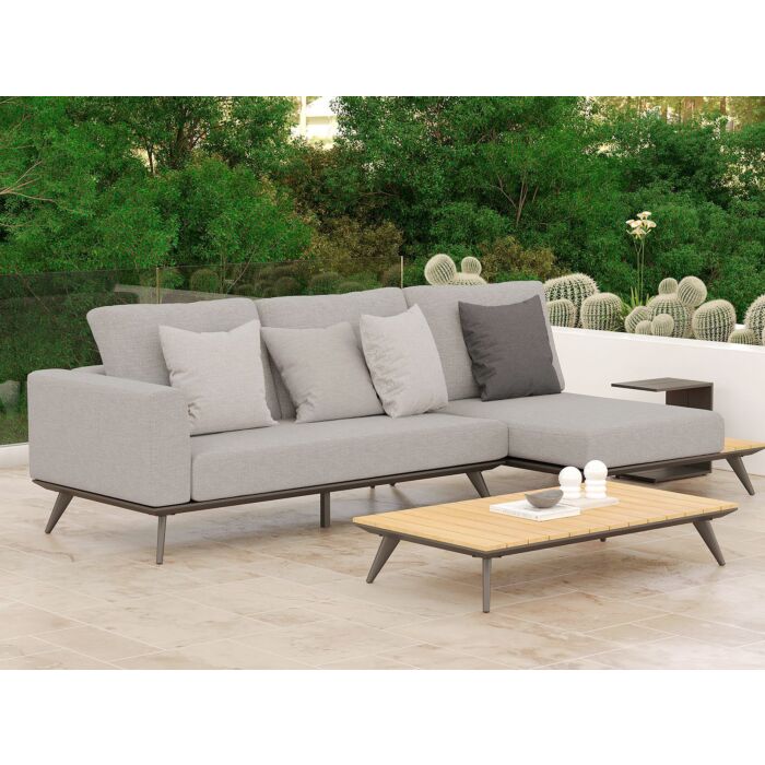 Gartenlounge «Jason», Teakholz, Armteil rechts